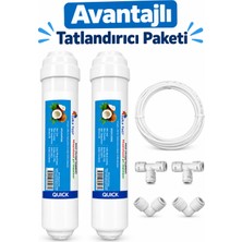 Sucool Su Arıtma Cihazı Tatlandırıcı Filtre ve Bağlantı Seti - 3m Hortum Post Carbon 2 Yıllık