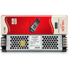 Helios 12V 16,5A 200W Şerit LED Trafosu – Slim Metal Kasa Adaptör