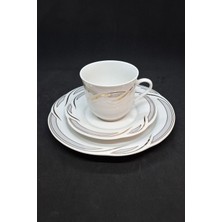 Winterling Vintage Marktleuthen Gümüş Gri Porselen Çay/kahve Fincanı 3 Parça 150 ml