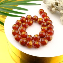 Moony Stone Kırmızı Feng Shui Doğal Taş Dizi (14MM)