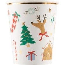 Meri Meri - Jolly Christmas Cups - Yeni Yıl Bardaklar (8li)