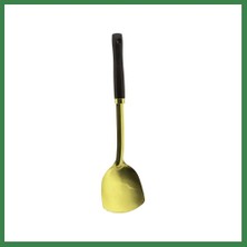 Bezos Metal Servis Spatulası Ahşap Saplı Gold BEZOS16