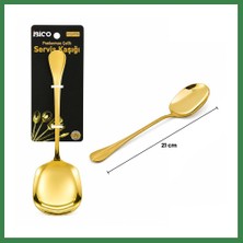 Bezos Metal Servis Kaşığı Altın Renk BEZOS16