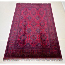 El Dokuma Afgan Halı Biljik 6 Metre  Kök Boya 198 x 295 cm