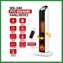 Bezos Ptc Seramik Fanlı Elektrikli Isıtıcı Kumandalı BEZOS16