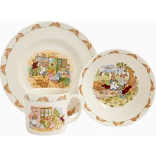 Royal Doulton Bunnykins 3 Parça Porselen Çocuk Yemek Seti