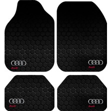 BigArts Home Audi Dekor Oto Paspas Takımı Tüm Modellere Uyumlu Makinede Yıkanabilir Universal Kalıp