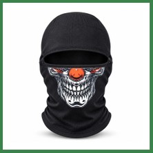 Bezos Unisex Şık Palyaço Desenli Balaklava Kışlık Tam Yüz Maske Termal Nefes Alan Esnek Kask Altı Boyunluk BEZOS16