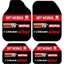 BigArts Home Seat Logolu Srt Works Dekoratif Oto Paspas Takımı – Universal, Kaymaz ve Yıkanabilir