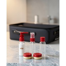 Teknodayım 5'li Şeffaf Kozmetik Organizer Seti UCZZZ5LİSEYAHATŞİŞESİBORDO-4