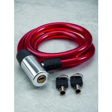 Teknodayım Bisiklet Kilidi 15 mm Çelik Halat 80 cm Uzunluk Uczzzbisikletkilit