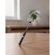 Tekno Ucuz Bluetooth Selfie Çubuğu 130 cm Ayarlanabilir LED Işıkli