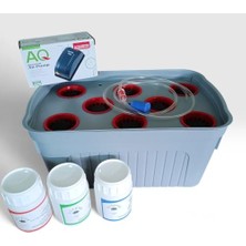Bomii 8 L Topraksız Tarım Hidroponik Box Saksı Yetiştirme Seti, Ph & Ec Ölçerli, Small Başlangıç Seti (Yetiştirme Sistemi + Besinler(A/b/ph))