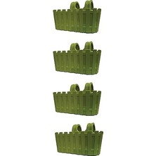 Bomii Saksı, Akasya Balkon Kolay Askı 30 cm 3 L 4 Adet (Yeşil)