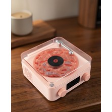 Tekno Ucuz Retro Bluetooth Hoparlör Pembe Uuczzzgramafonspeaker-17