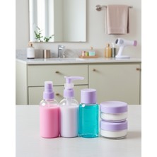 Teknodayım 5 Parça Şeffaf Seyahat Kozmetik Seti 30 ml UCZZZ5LİSEYAHATŞİŞESİMOR-4