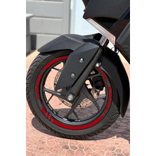 Banxtre Yamaha Xmax Scooter Uyumlu Kalın Kesinkli+Xmax Yazılı Jant Şeridi Sticker Seti (Ön Arka Yeterli)