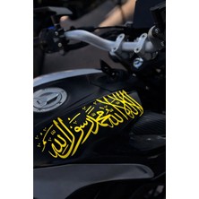 Banxtre Motosiklet Için Sarı Renk Kelime-I Tevhid Sticker (25CMX8CM)