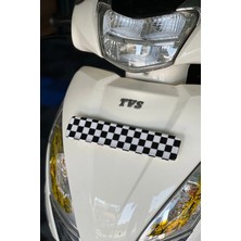 Banxtre Tvs Jüpiter 125 Ön Plakası Uyumlu Yarış Bayraklı Sticker Etiket