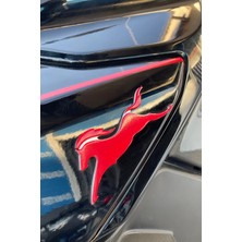 Banxtre Tvs Raider Uyumlu Kırmızı Tvs At Logosu Için Birebir Uyumlu Sticker Etiket (Sağ ve Sol )