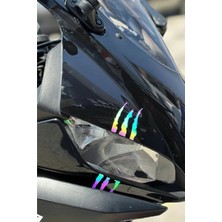 Banxtre Kask ve Motor Için Hologram Renk Pençe Izi Sticker Etiket