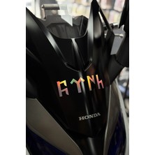 Banxtre Motor ve Araba Için Göktürkçe Türk Yazısı Hologramlı Sticker Etiket (15CM)