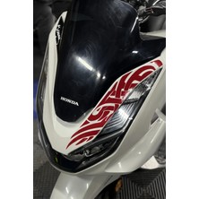Banxtre Honda Pcx Uyumlu Far Üstü Tribal Desen Sticker Etiket (Tam Uyumlu Kesme Biçmesiz)