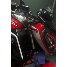 Banxtre Tvs Raider Uyumlu Beyaz Renk Boğa Enerji Detaylı Far Kaşı Sticker Etiket (Sağ ve Sol)