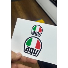 Banxtre Kask Için Orijinal Boyutlarda Agv Sticker Seti (Ön ve Arka)