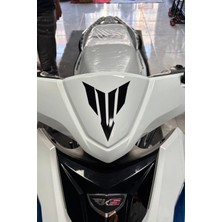 Banxtre Motor ve Kask Için Siyah Renk mt Logo Sticker Etiket (12CMX8CM)