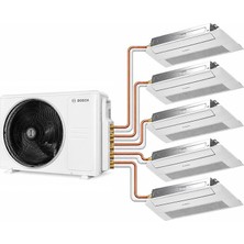 Bosch Multi Tek Yön Kaset Tipi Klima 42000 Btu Dış 9+9+9+9+24 Btu Iç Ünite 1+5 Sistem