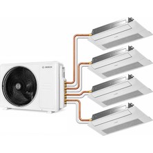 Bosch Multi Tek Yön Kaset Tipi Klima 36000 Btu Dış 9+12+12+12 Btu Iç Ünite 1+4 Sistem