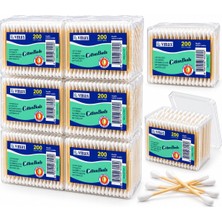 Vmax VM-131 Bambu Kulak Çubuğu 200'LÜ Kare Kutu- 12'li Paket