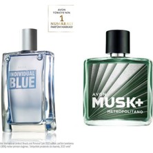 Avon Individual Blue Erkek Parfüm Edt 100 ml Musk Metropolitano Edt 75ML 2 Li Set