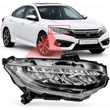Caps Honda Cıvıc Sağ Far Ledli 2016-2021 33150-TED-P10-CAP