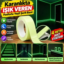 Eseno Select Karanlıkta Işık Veren Yansıyan 4 Metre Fosforlu Yeşil Şerit Bant (Adet Fiyatıdır)
