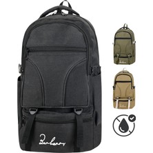Baggor 50L Dağcı, Kamp, Seyahat, Outdoor, Trekking Sırt Çantası - Su Geçirmez Kumaş, Ortopedik Sırt, Bel, Omuz Destekli, Çok Bölmeli Büyük Boy Sırt Çantası - Siyah, Bej, Haki Yeşil