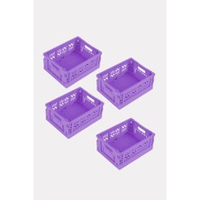 Aykasa 4 Adet - Micro Box Taro Milktea Katlanabilir Kasa 111506