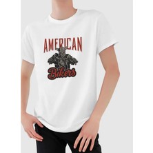 Bk Gift Motorsiklet Tasarımlı Erkek Beyaz T-Shirt -8, Arkadaşa Hediye, Doğum Günü Hediyesi, Sevgili Hediyesi Large