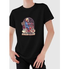 Bk Gift Motorsiklet Tasarımlı Erkek Siyah T-Shirt -17, Arkadaşa Hediye, Doğum Günü Hediyesi, Sevgili Hediyesi Large