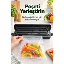 Teknodayım Vakumlu Paketleme Makinesi Basınç Tahliye Valfli Siyah