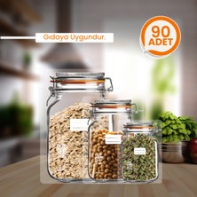 Palpak Klips Desenli Kavanoz Görünümlü Kilitli Doypack Saklama Poşeti 90 Adet (30 Büyük 1000ML;30 Orta 700ML;30 Küçük 200ML)