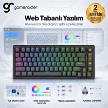 Gameraider K1 He Grey Ultra-Fast Lime Manyetik Switch 8k Hz Türkçe Kablolu Gaming Klavye