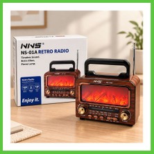 Bezos Şömineli Retro Radyo Hoparlör (Bluetooth, Am/fm/sw, Usb/type-C, Tf) Vengners