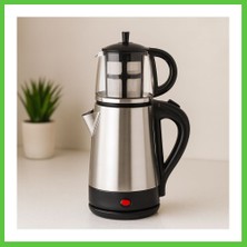 Bezos Elektrikli Cam Demlikli Çay Seti 1.7l+0.7l 1600W Vengners