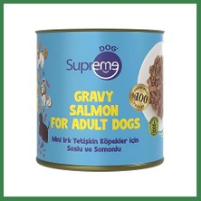 Supreme Dog Mini Irk Yetişkin Köpekler Için Soslu ve Somonlu Konserve Yaş Mama Yüksek Proteinli 200 gr x 6 Adet BEZOS16
