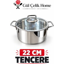Gül Mutfak 22 cm Basık Tencere
