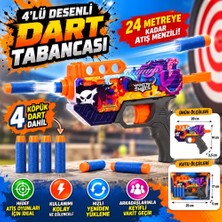 TeknoKapsül 4 Lü Desenli Dart Tabancası