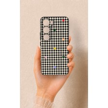 Vip Case Vivo V40 Lite 5g Uyumlu Kalpli Ekose Desenli Desenli Silikon Kılıf