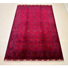Afgan Halı El Dokuma Afgan 6 Metre Biljik Halı Kök Boya 201 x 294 cm